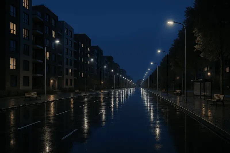 Уличное освещение города