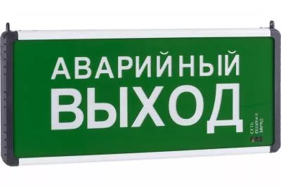 Аварийный светильник TDM эвакуационный, светодиодный ССА-01-2, 1,5 ч, односторонний, АВАРИЙНЫЙ ВЫХОД, SQ0349-0012
