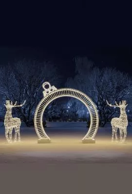 Новогодние фигуры Лесная Арка Волшебства с оленями