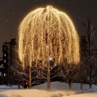 Светодиодный занавес для новогоднего украшения деревьев
