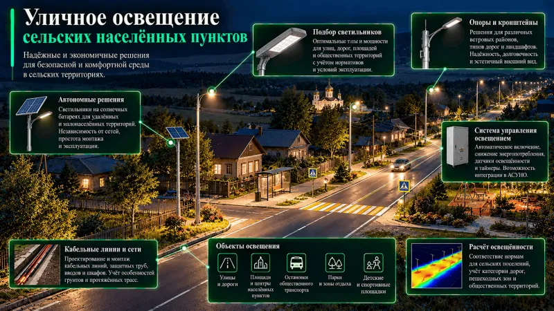 Уличное освещение сельских населённых пунктов