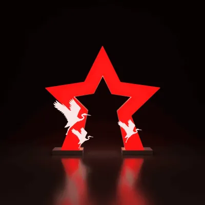 Светодиодная арка на 9 мая "Белые журавли"