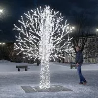 Уличное светодиодное дерево «Декоративное серебро»