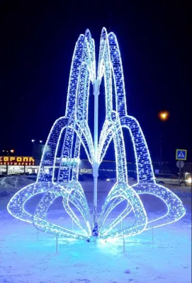 Светодиодный уличный фонтан Зимний Лазурный Поток