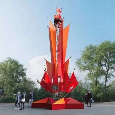 Флаговая конструкция к 9 мая «Заря Победителей»