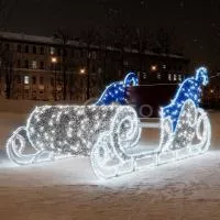 Объемная световая фигура «Новогодние сани»