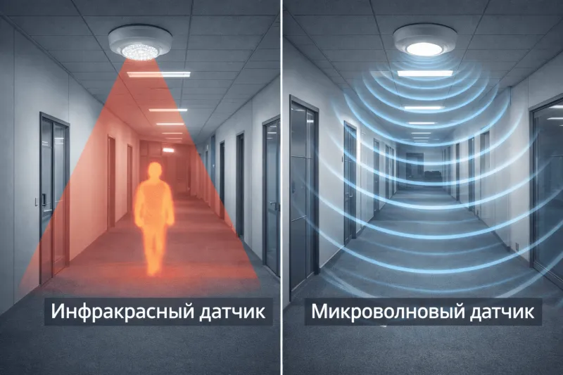 Какой лучше: инфракрасный или микроволновый датчик движения