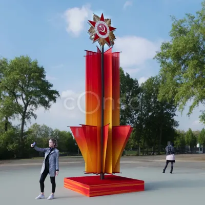 Флаговая конструкция к 9 мая "Подвиг вечен"
