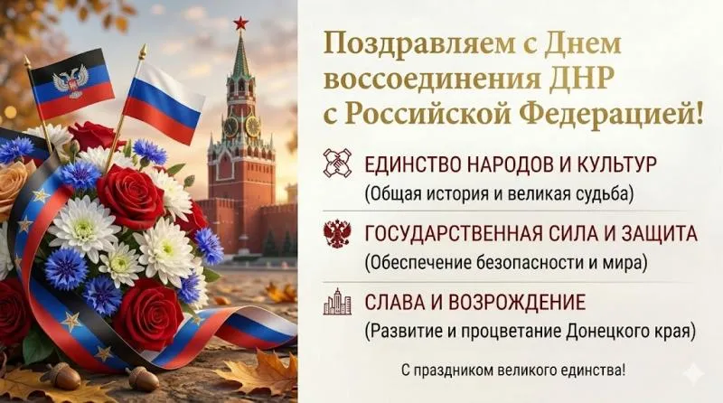 Поздравляем с Днем воссоединения ДНР с Российской Федерацией