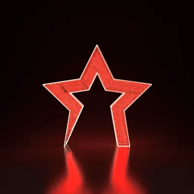 Светодиодная арка на 9 мая "Алый рассвет"