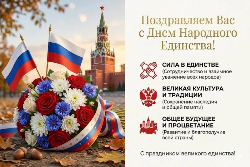 Поздравляем Вас с Днем Народного Единства