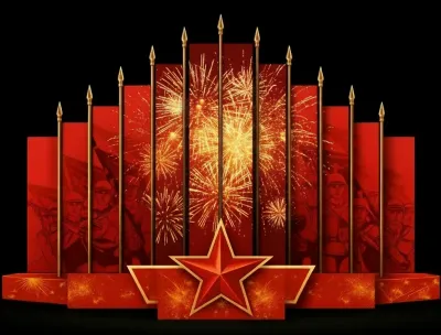 Флаговая конструкция к 9 мая "Сила Победителей"