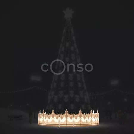 Ограждение для ёлки «Ромбовидные узоры»