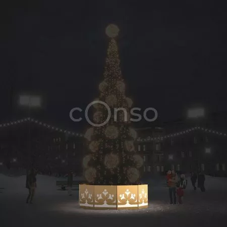 Ограждение для ёлки «Золотой рисунок»
