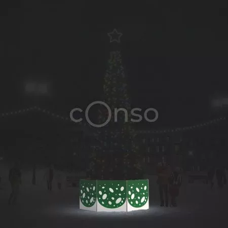 Ограждение для новогодней ёлки «Снегопад»