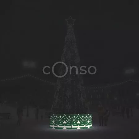 Ограждение для новогодней ёлки «Серебряные горы»