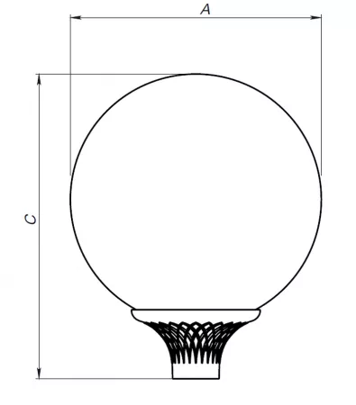 Парковый светодиодный светильник SFERA LED 40 silver 2700K